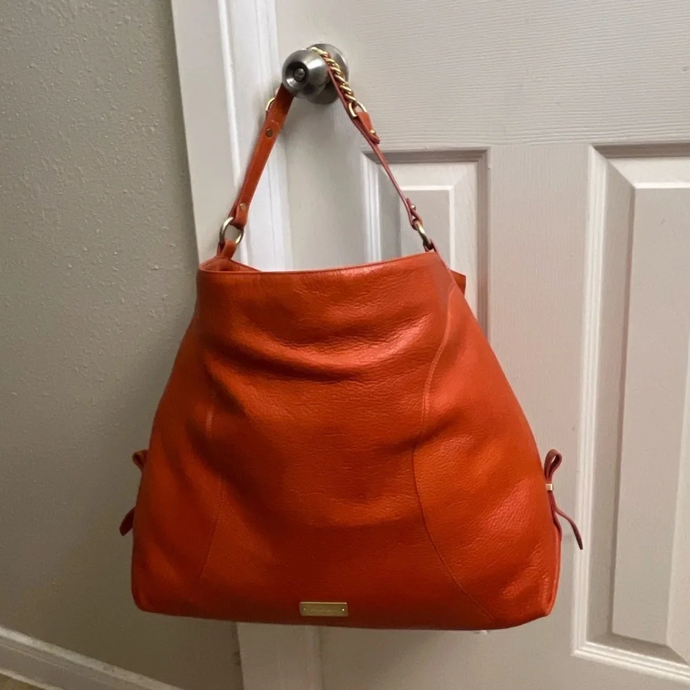 Brahmin orange shoulder women handbag